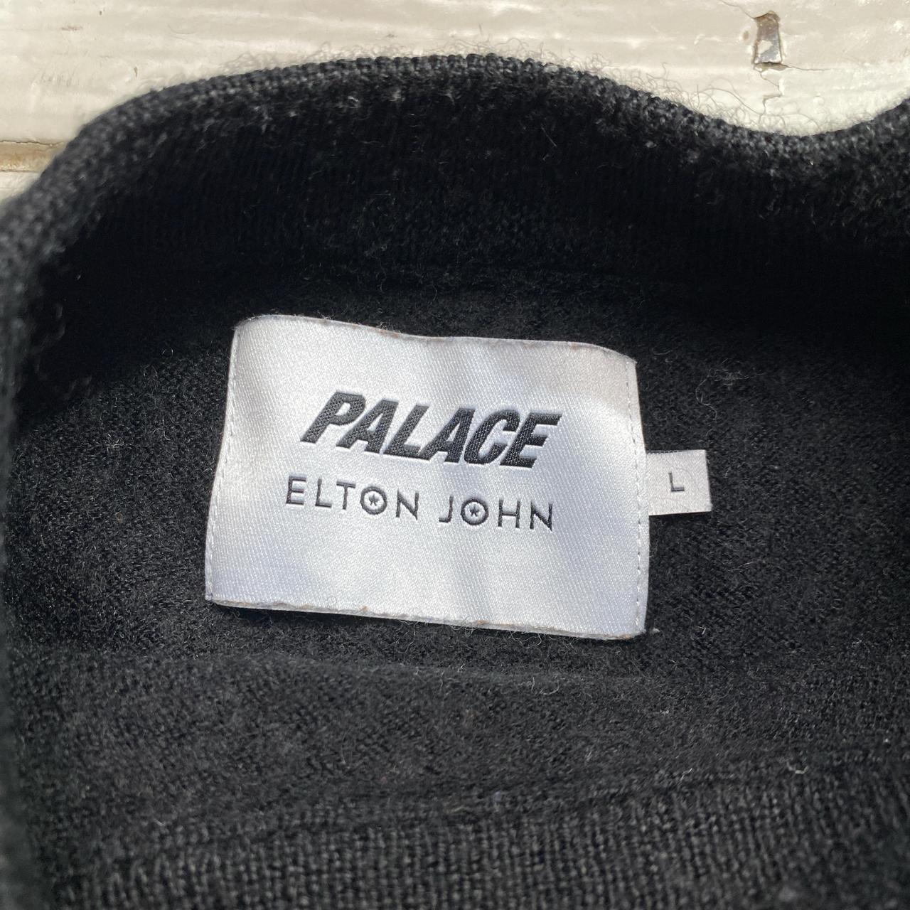 Palace Elton John Wool Black and White Jumper