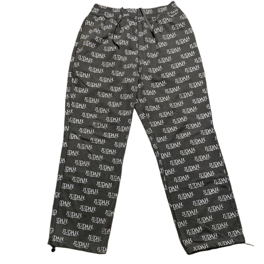 Judah Tribe Grey and White Baggy Joggers (XL)