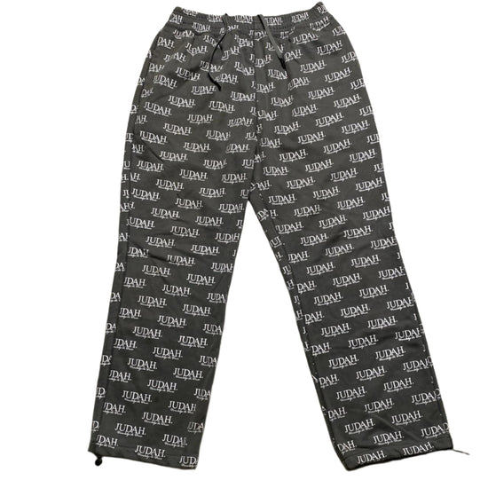 Judah Tribe Grey and White Baggy Joggers (XL)