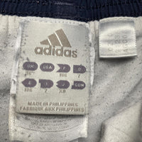 Adidas Navy and White Stripe Shell Baggy Trackpant Bottoms (36W)