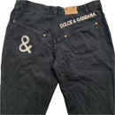 Dolce and Gabbana Vintage Black and White Embroidery Jeans (34W)