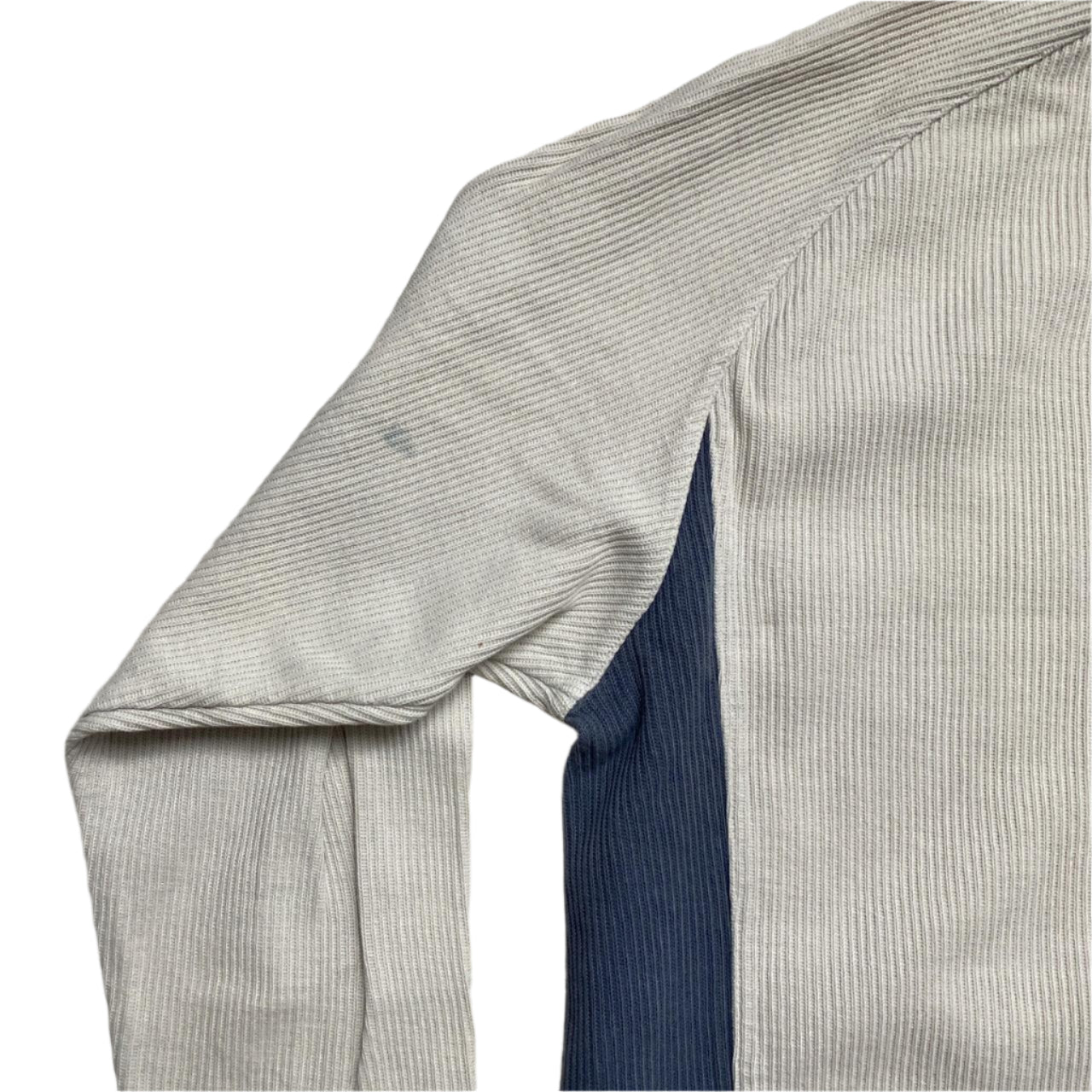 Nike V Neck Vintage Cream White and Grey Jumper (L)