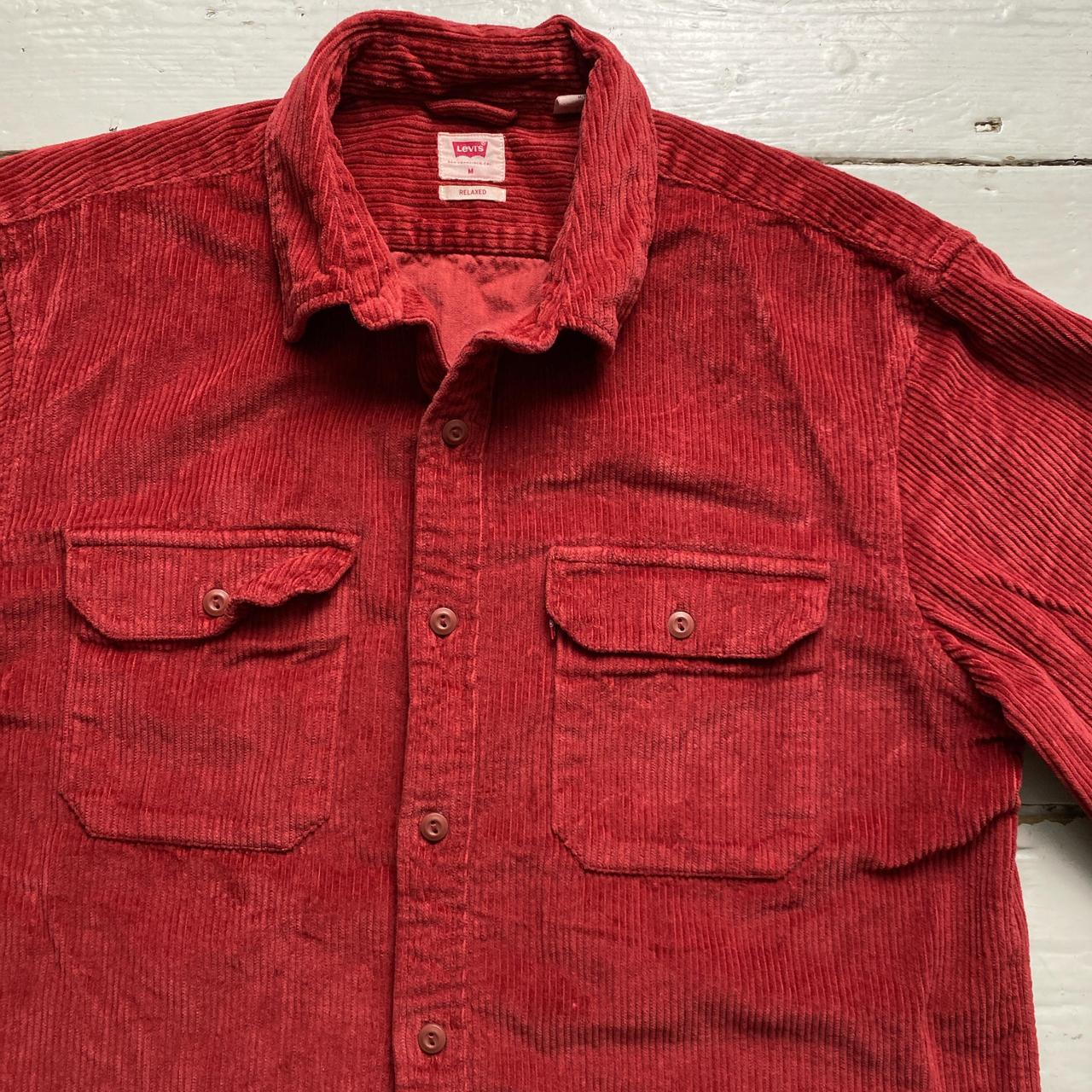 Levis Red Corduroy Long Sleeve Shirt