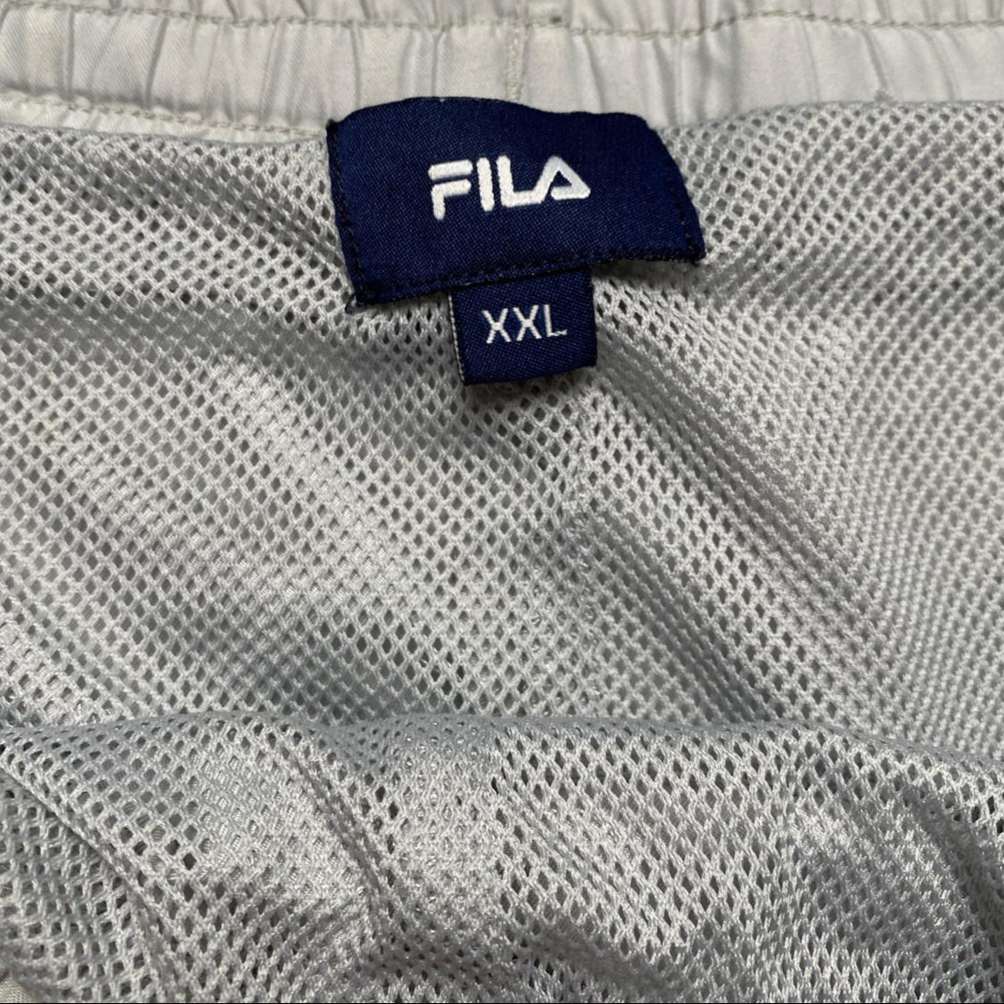 Fila Shell Trackpant Baggy Shorts Silver Black and Red (2XL)