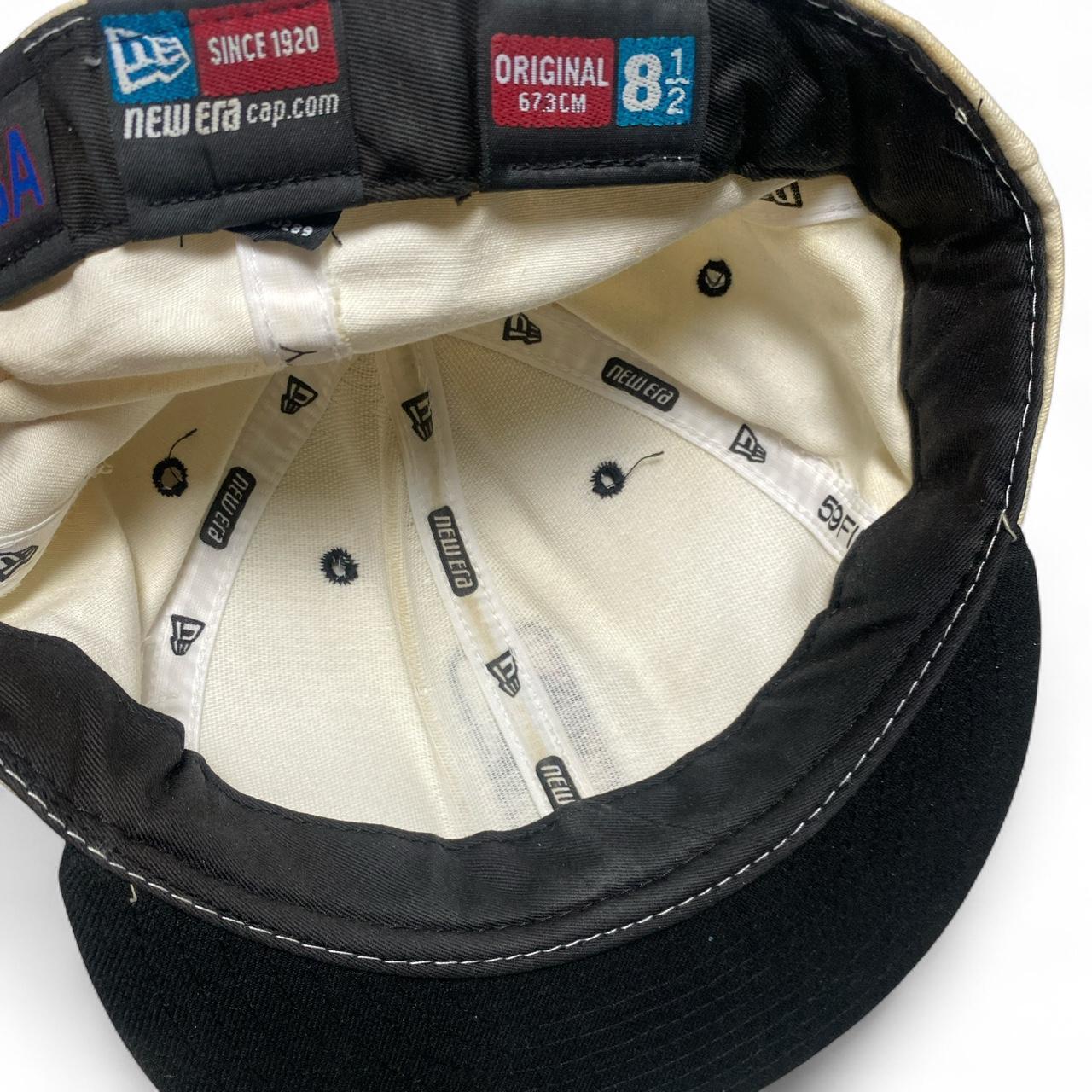 NBA New Era Black White and Red Fitted Cap