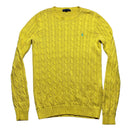 Yellow Polo Ralph Lauren cable knit Jumper (M)