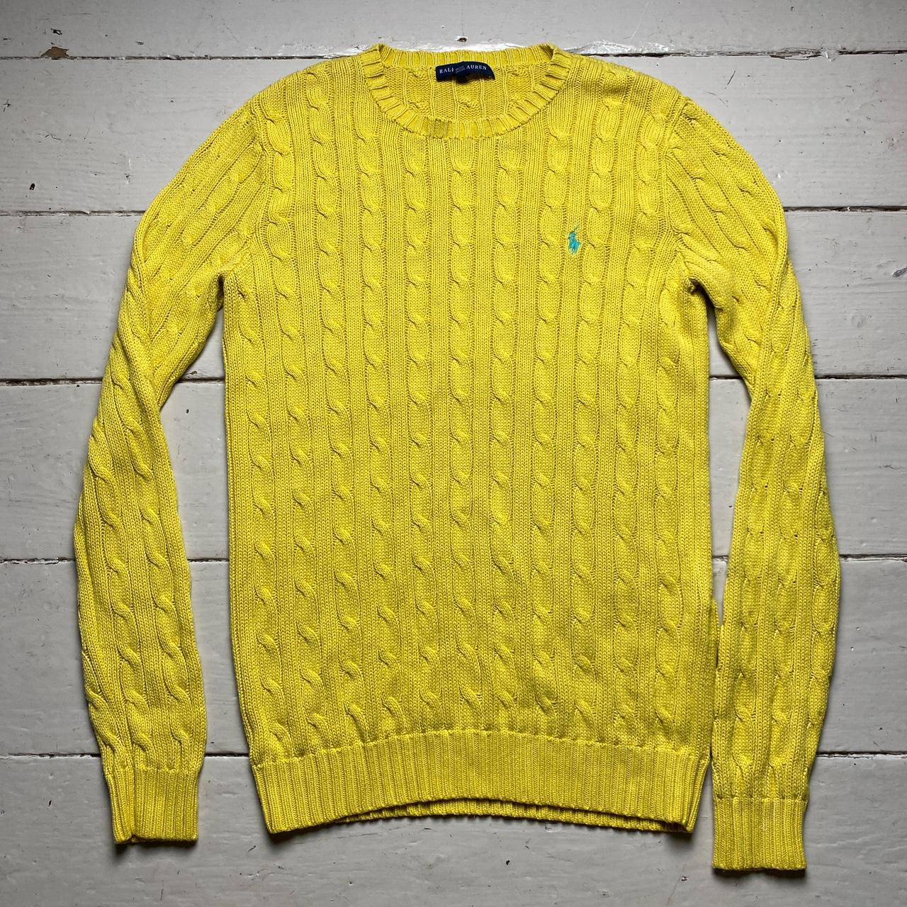 Yellow Polo Ralph Lauren cable knit Jumper