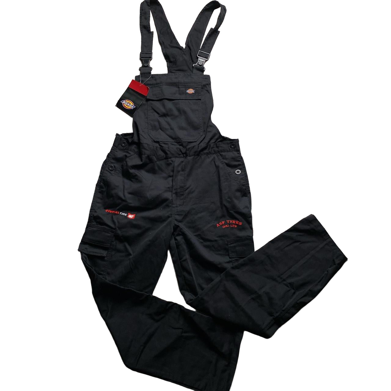 Dickies Work Wear Black Dungarees Tyre Company (34W)