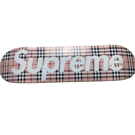 Supreme Burberry Pink Skateboard Deck