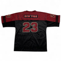 OX Jackpot New York Vintage Gucci Monogram GG Style y2k 90’s Black Red and White Jersey (L)