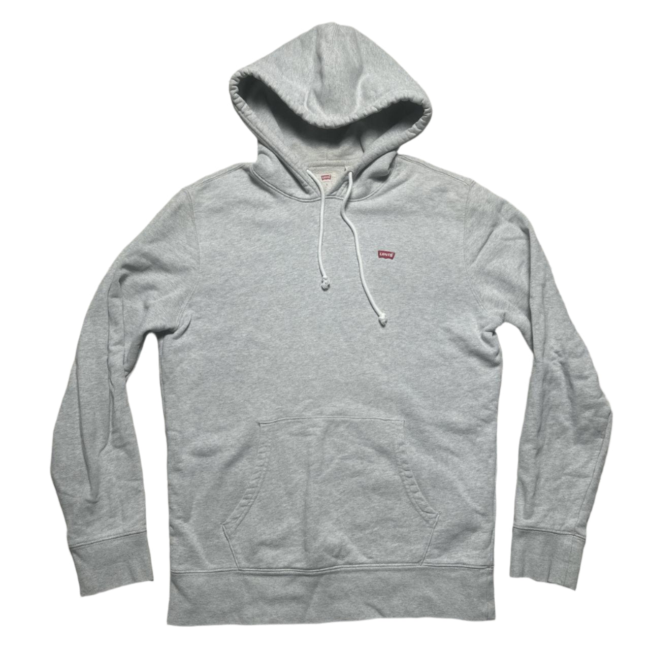 Levis Grey and Red Logo Hoodie (S)