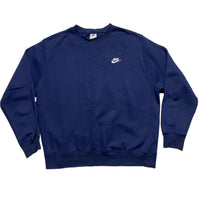 Nike Navy and White Jumper Tracksuit (L)