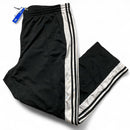 Adidas Black and White Popper Baggy Trackpant Bottoms (4XL)