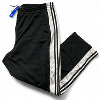 Adidas Black and White Popper Baggy Trackpant Bottoms (4XL)