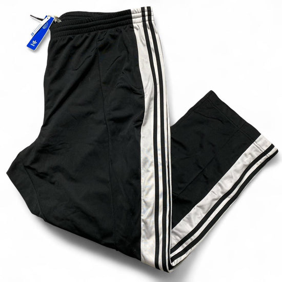 Adidas Black and White Popper Baggy Trackpant Bottoms (4XL)