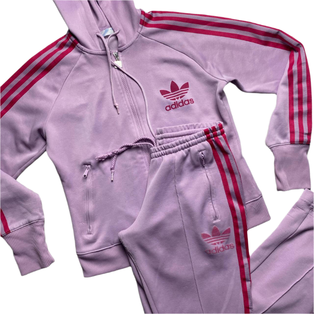 Adidas Originals Vintage Pink Two Tone Tracksuit (UK 12)