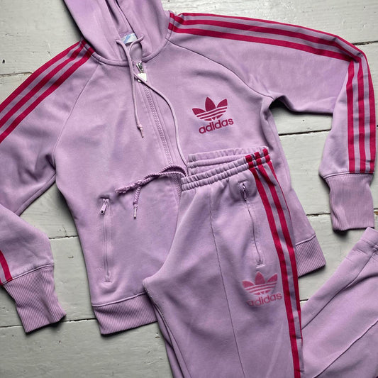 Adidas Originals Vintage Pink Two Tone Tracksuit