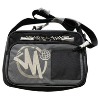 Minus Two Black and Grey Embroidery Pouch Small Messenger Bag