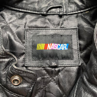 Nascar Tony Stewart 14 Office Depot Black Red and White Vintage Leather Racing Jacket (XL)