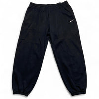 Nike Black and White Swoosh Baggy Joggers (XL)