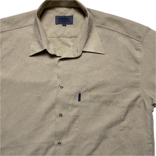 Versace Jeans Couture Vintage Crinkle Beige Sand Short Sleeve (L)