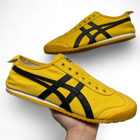 Onitsuka Tiger Mexico 66 Yellow and Black Laceless Trainers (UK 10)
