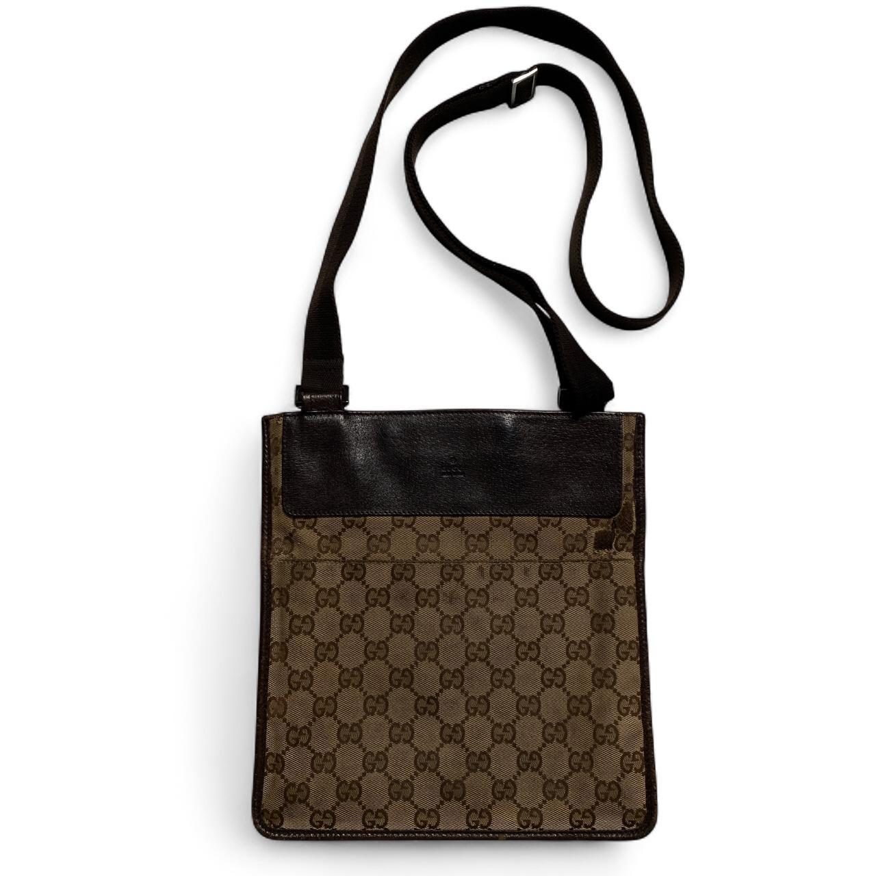 Gucci GG Monogram Brown Canvas Pouch Bag