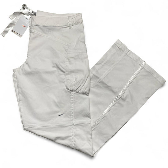 Nike Vintage y2k Womens White and Silver Small Swoosh Cargo Trousers (12)
