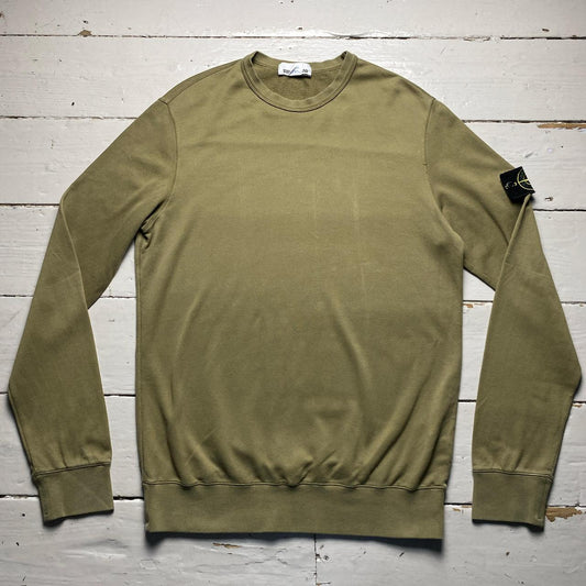 Stone Island Olive Green Crewneck Jumper