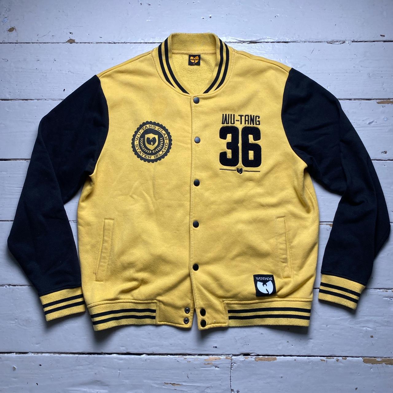 Wu Tang Clan Yellow and Black Varsity Baseball Jacket