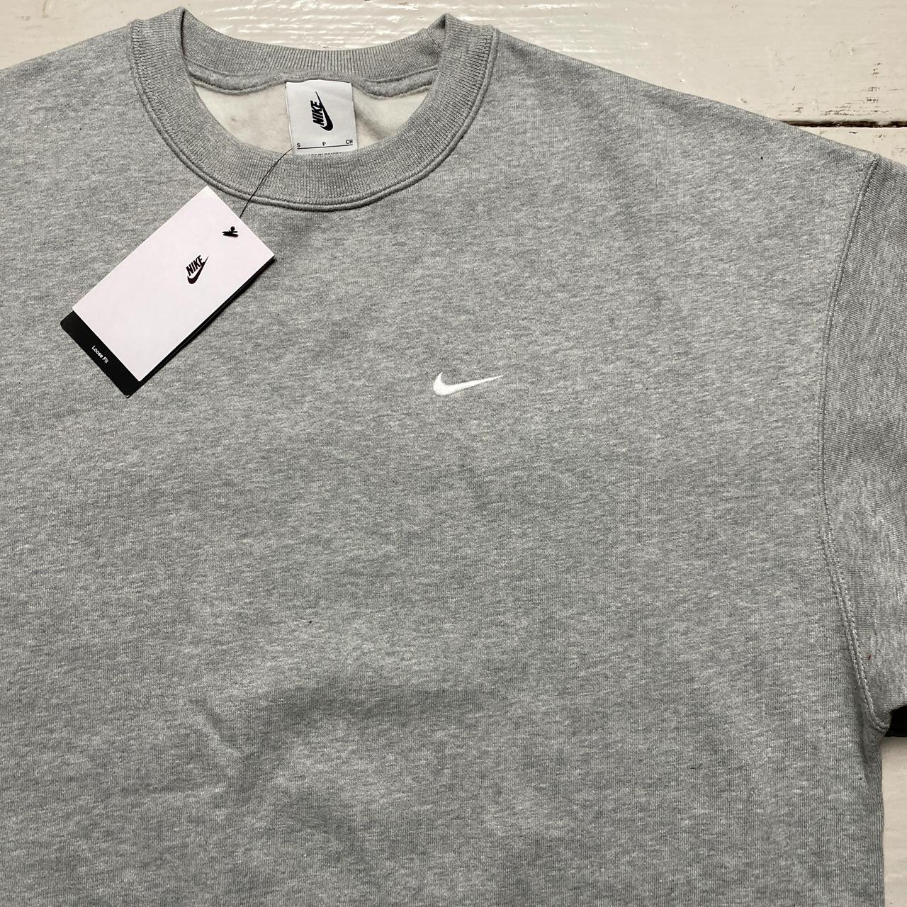 Nike Lab Grey and White Swoosh Crewneck Jumper