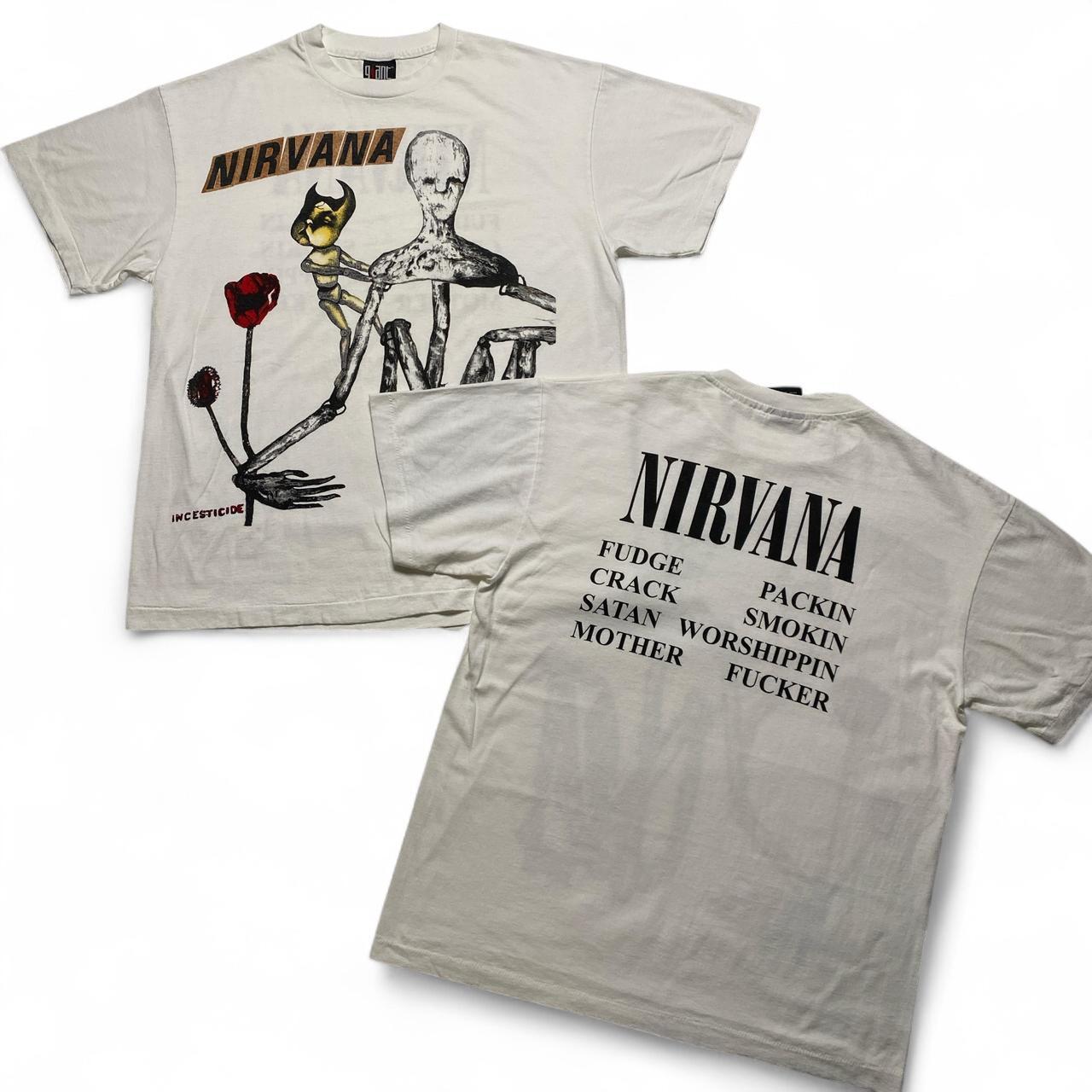 Nirvana Vintage 1993 90’s Single Stitch Incesticide White T Shirt
