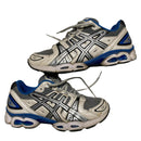 Asics Gel Nimbus 9 White Silver and Blue Trainers (UK 7)