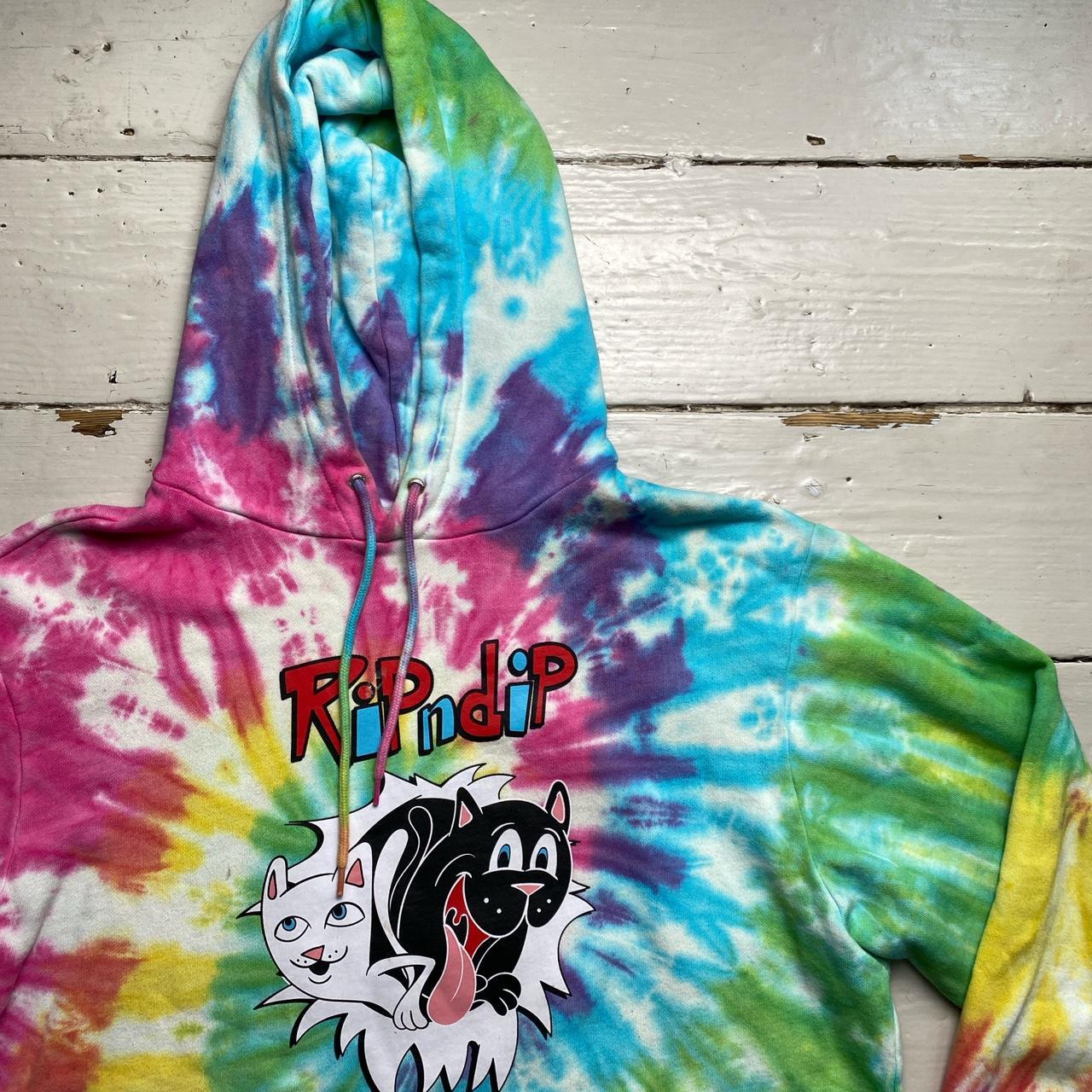 Rip n Dip Tie Dye Rainbow Must Be Nice Cats Hoodie