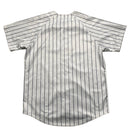 New York Yankees Majestic Vintage Pinstripe White and Navy Baseball Jersey (L)