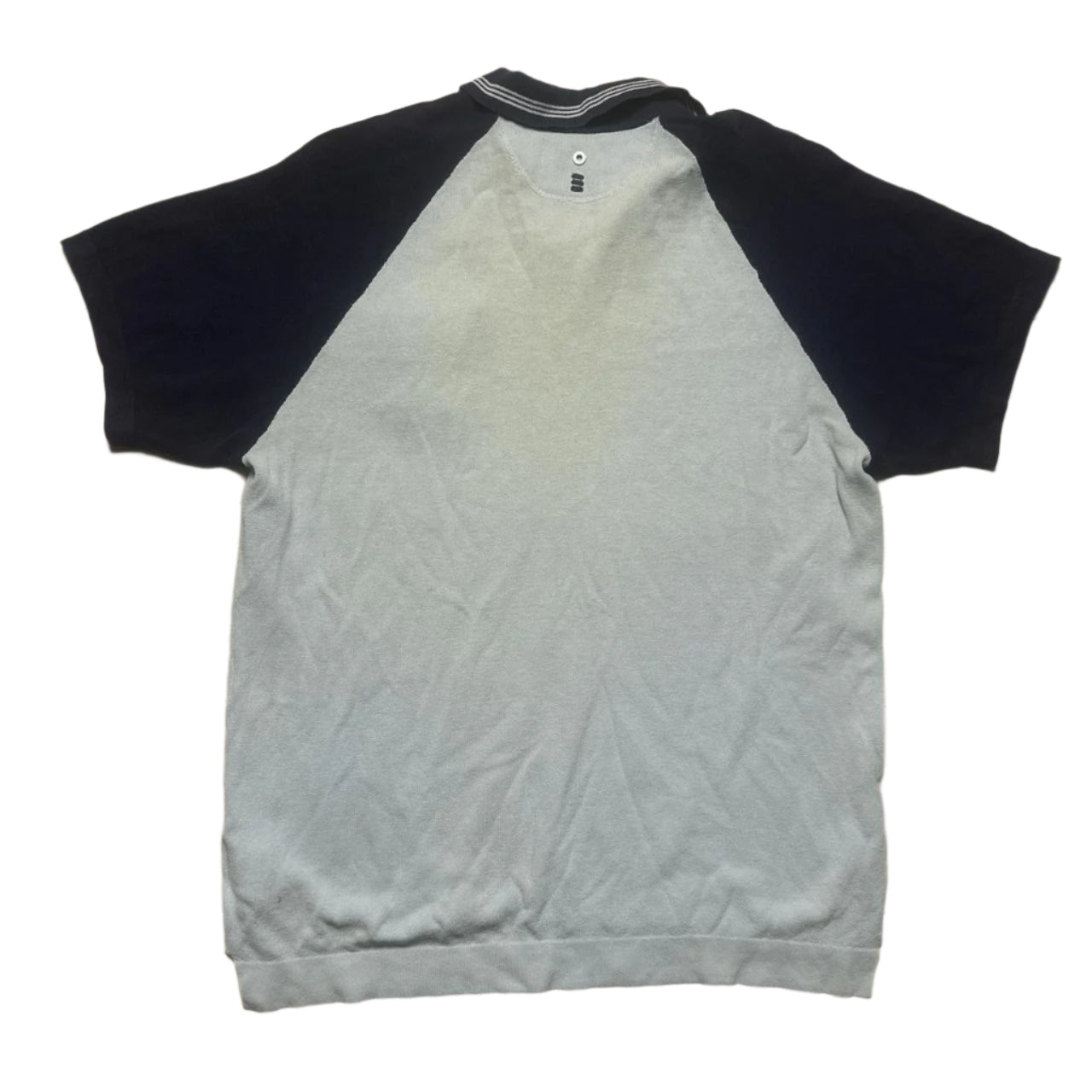 Adidas Vespa Light Blue and Navy Polo Shirt (L)