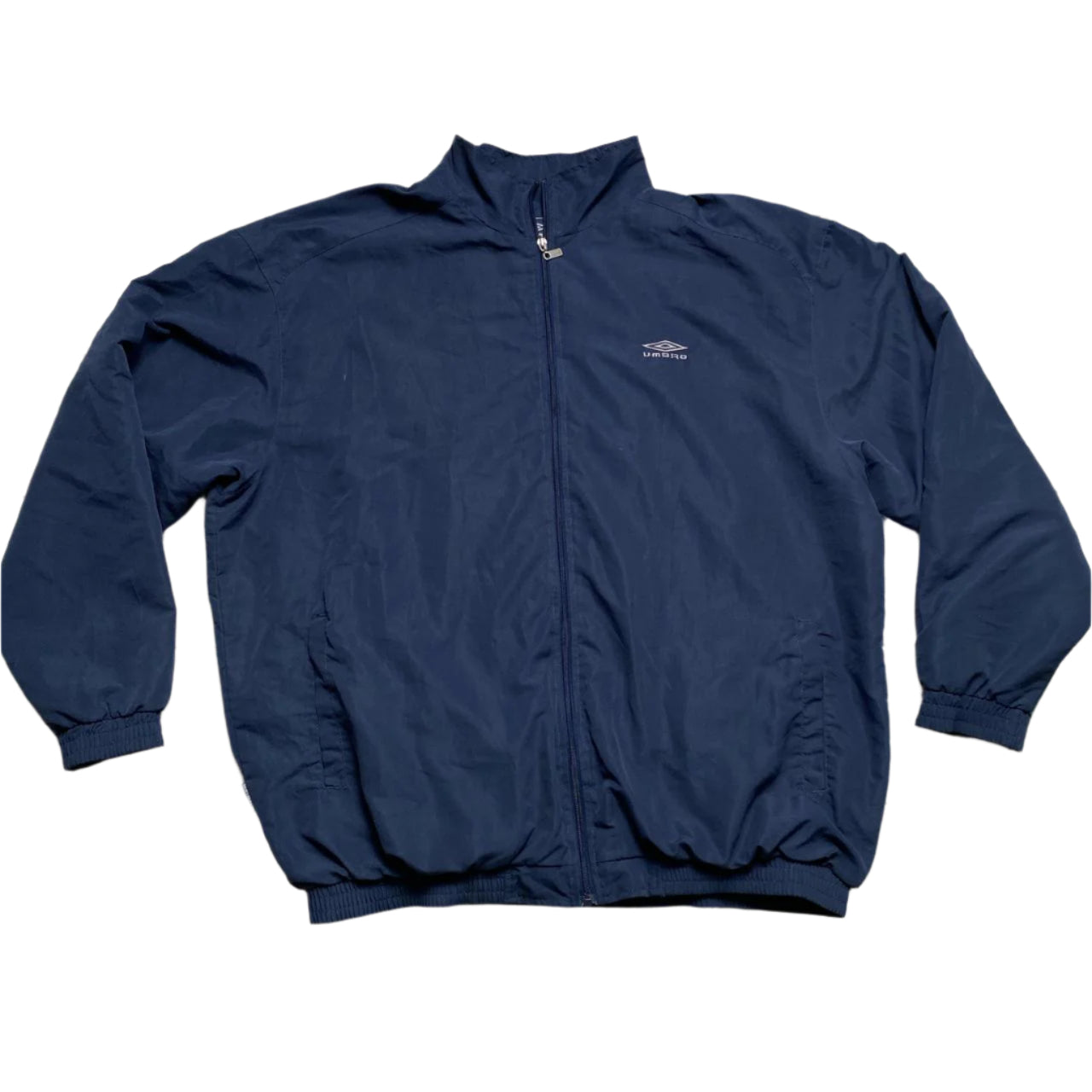 Umbro Navy and Grey Full Shell Nylon Tracksuit (2XL)