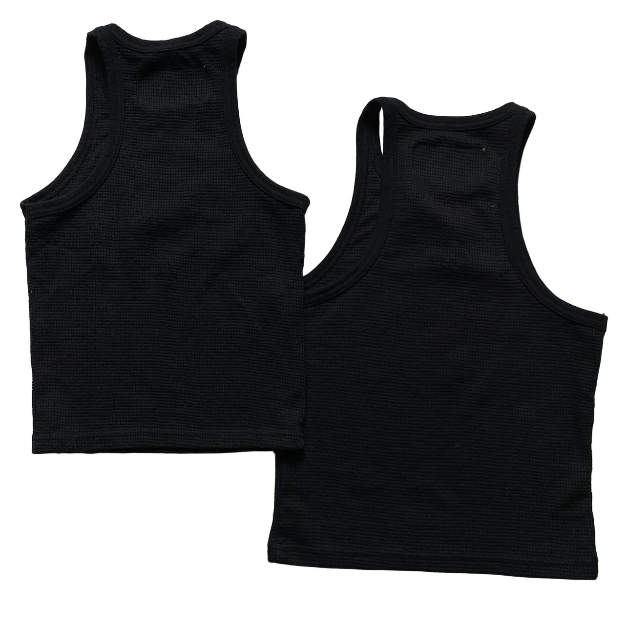 Corteiz Black and White 4 Star Alcatraz Tank Crop Top Vest (S/M)