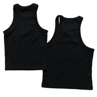 Corteiz Black and White 4 Star Alcatraz Tank Crop Top Vest (S/M)