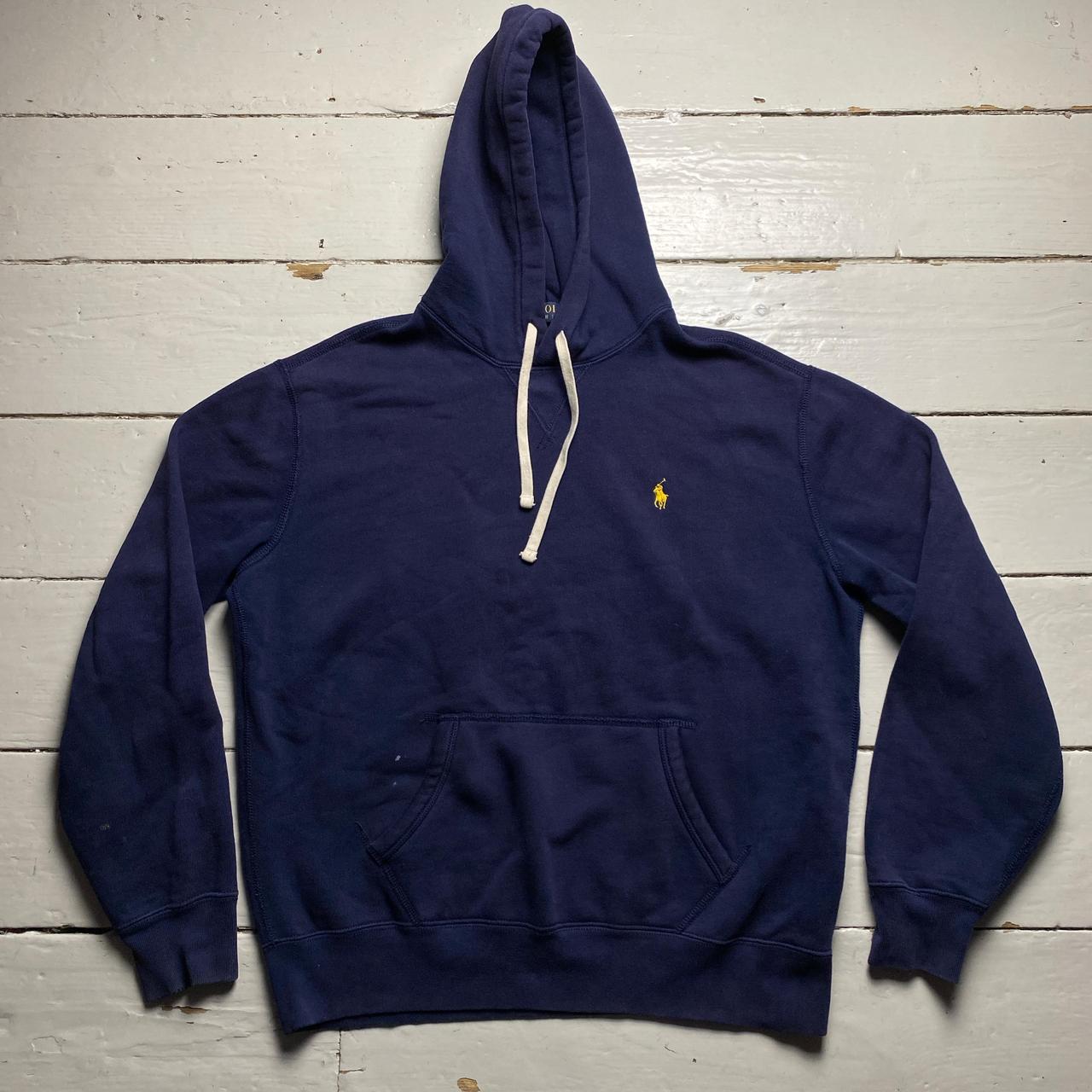 Polo Ralph Lauren Navy and Yellow Pony Pullover Hoodie