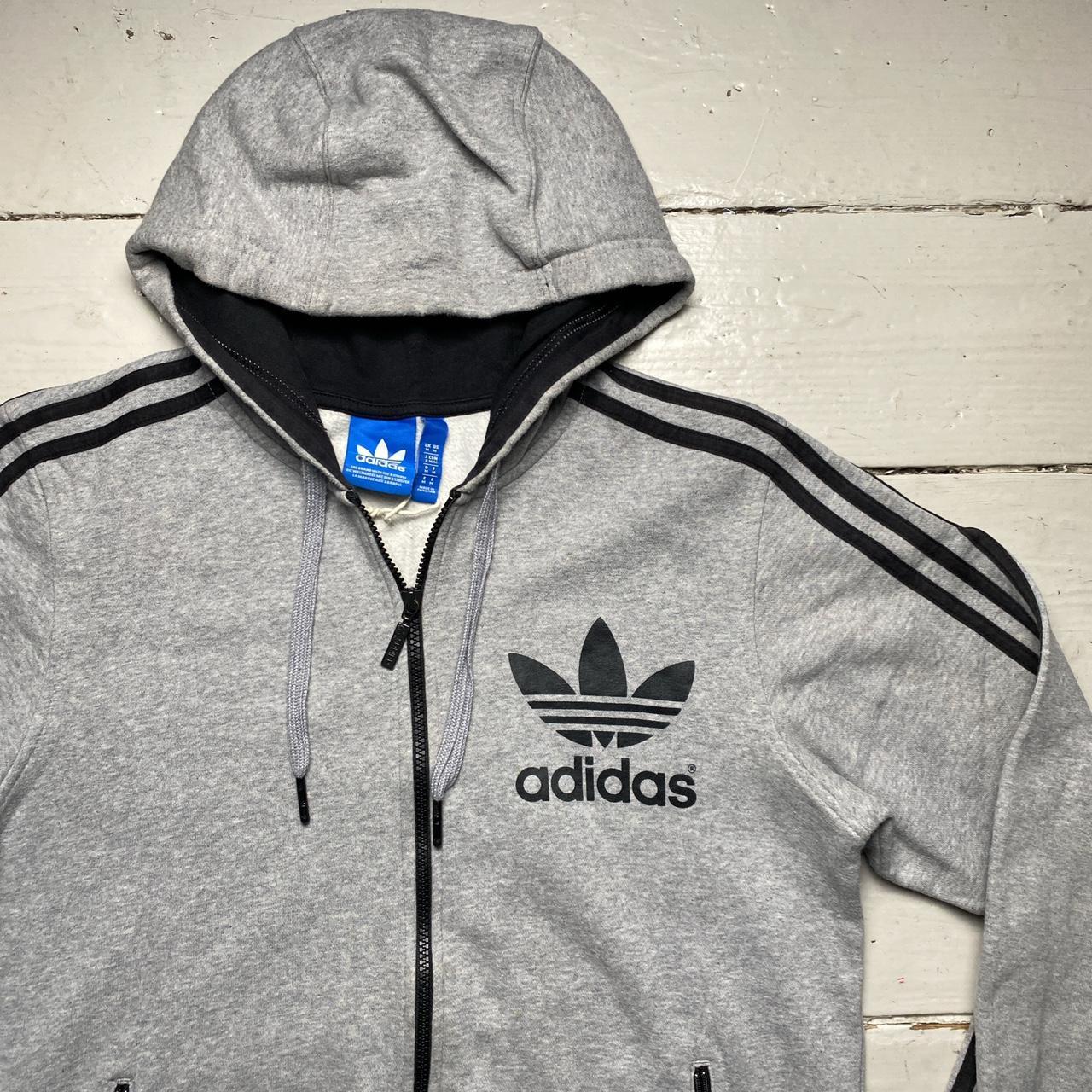 Adidas Grey and Black Hoodie