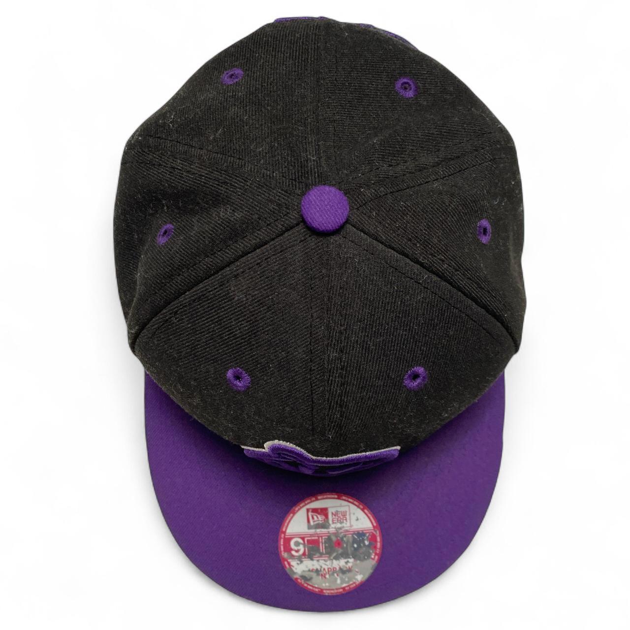 Yums New Era Smiley Snapback Black and Purple Cap