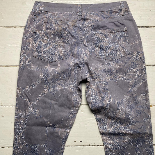 Just Cavalli Vintage Purple Lavender Print Womens Jeans