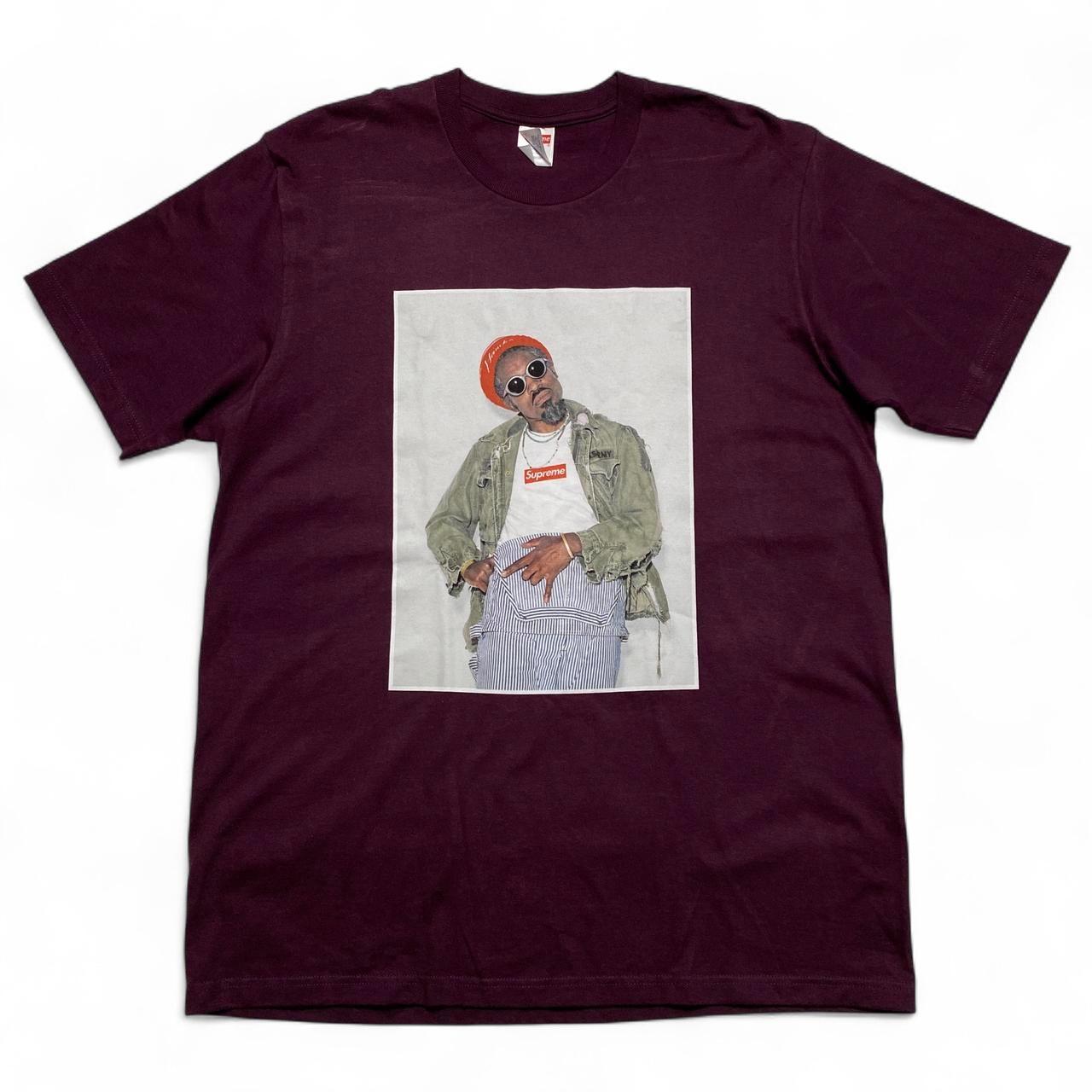 Andre 3000 Supreme Picture T Shirt Burgundy (L)