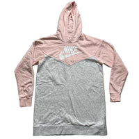 Nike Womens Pink White and Grey Hoodie (S)