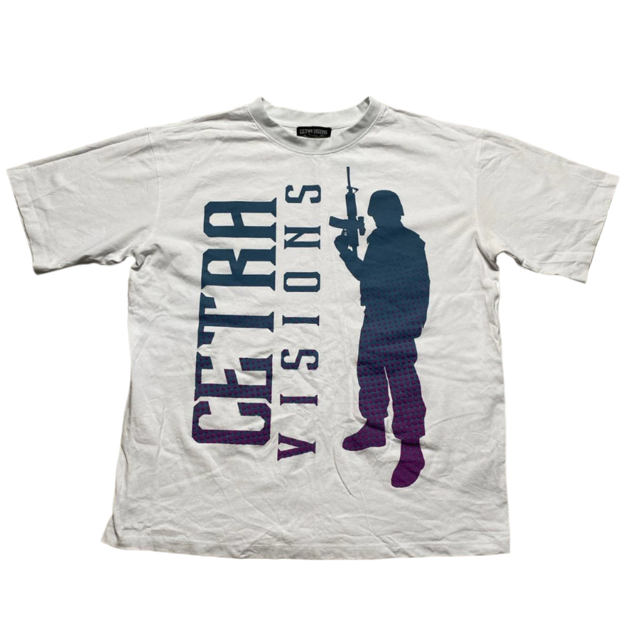 Cetra Visions Soldier White Blue and Purple T Shirt (XL)