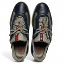 Prada Americas Cup y2k Vintage Navy and Grey Trainers