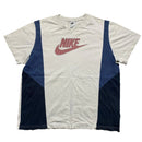 Nike White Blue and Red Swoosh T Shirt (2XL)