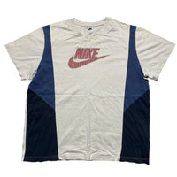 Nike White Blue and Red Swoosh T Shirt (2XL)
