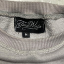 Track Mafia Grey and White Embroidery Stitch Jumper (M)
